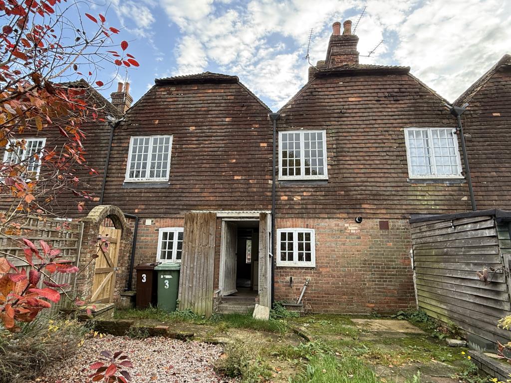 Lot: 59 - HOUSE IN NEED OF IMPROVEMENT IN WEALDEN VILLAGE - Rear View of Period Cottage for Improvement